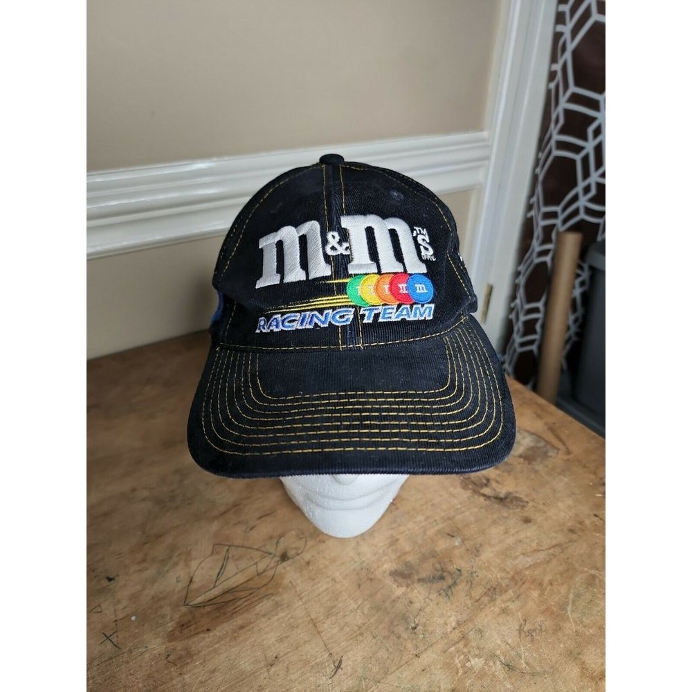 Vintage Y2K M&M's Racing NASCAR #36 Ernie Irvin Corduroy ADJUSTABLE